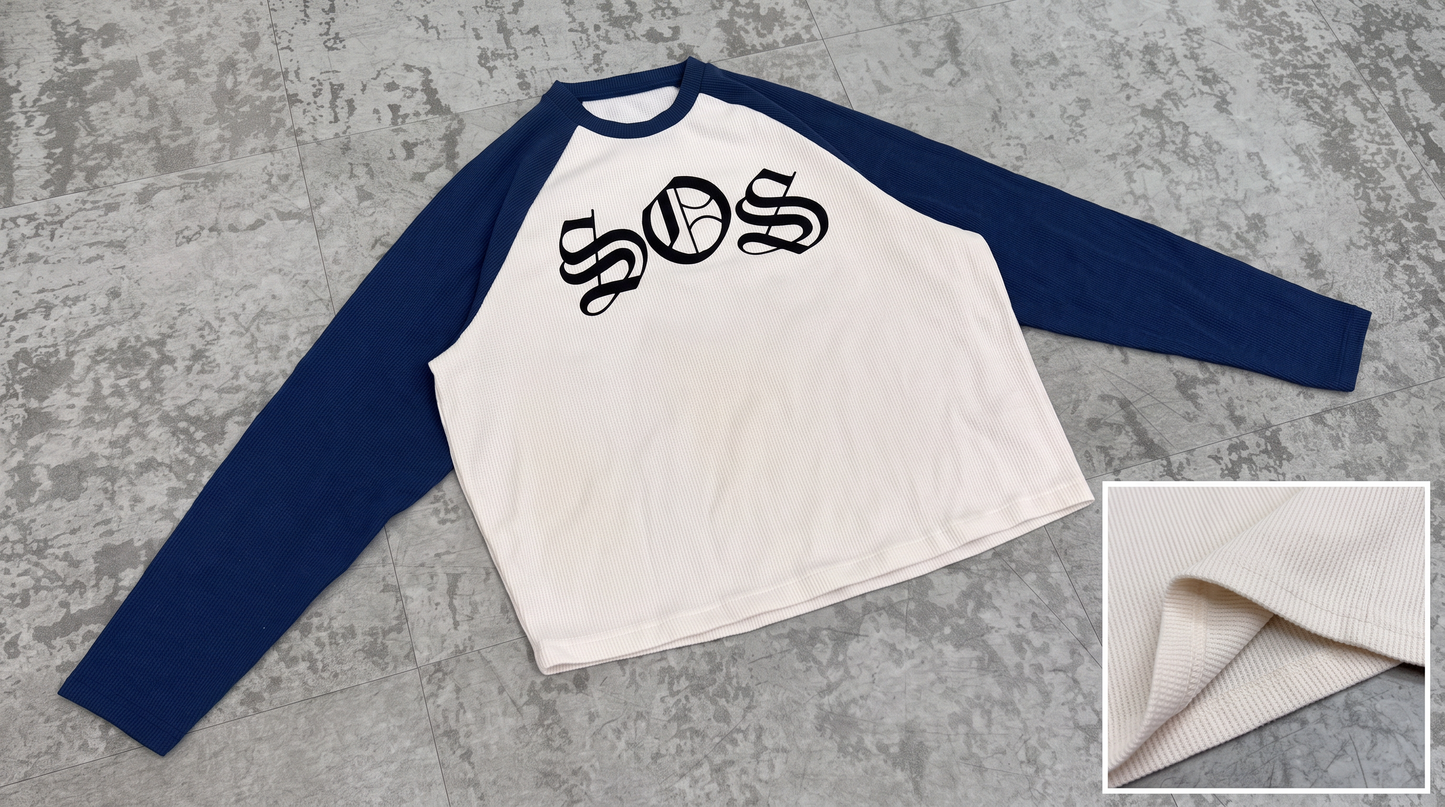 Long Sleeve SOS Two Tone T-shirt