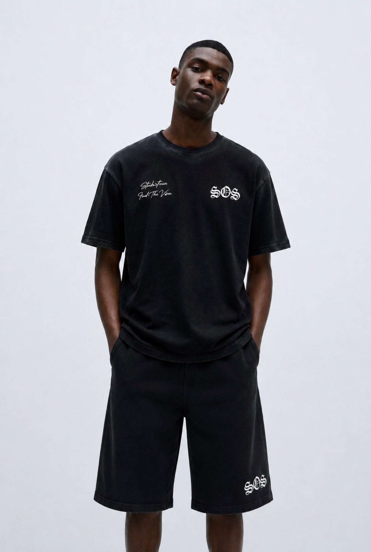 SOS Oversized Short Set Black