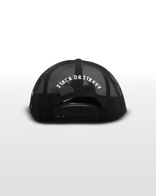S.O.S Black & White Trucker Cap