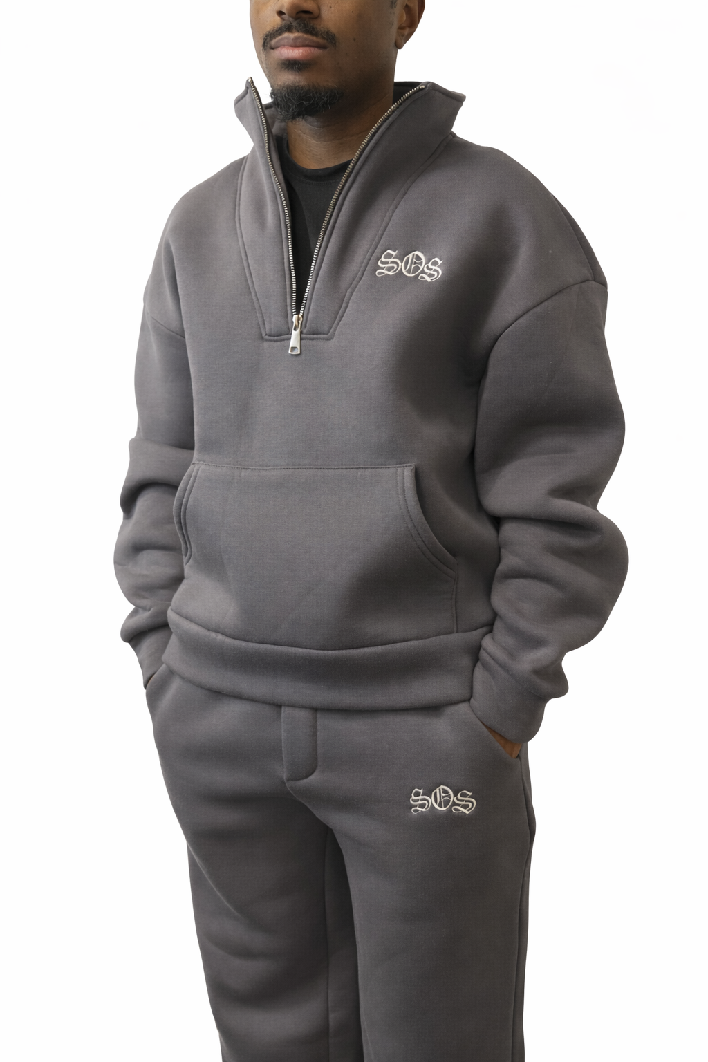 Oversized SOS Quarter Zip Tracksuit