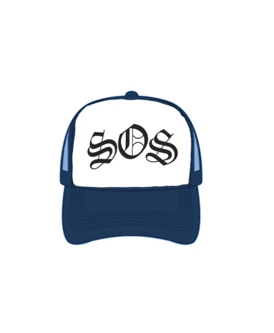 S.O.S Navy Trucker Cap