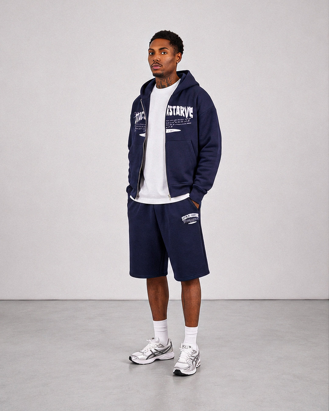 Signature Hoodie And Shorts Set