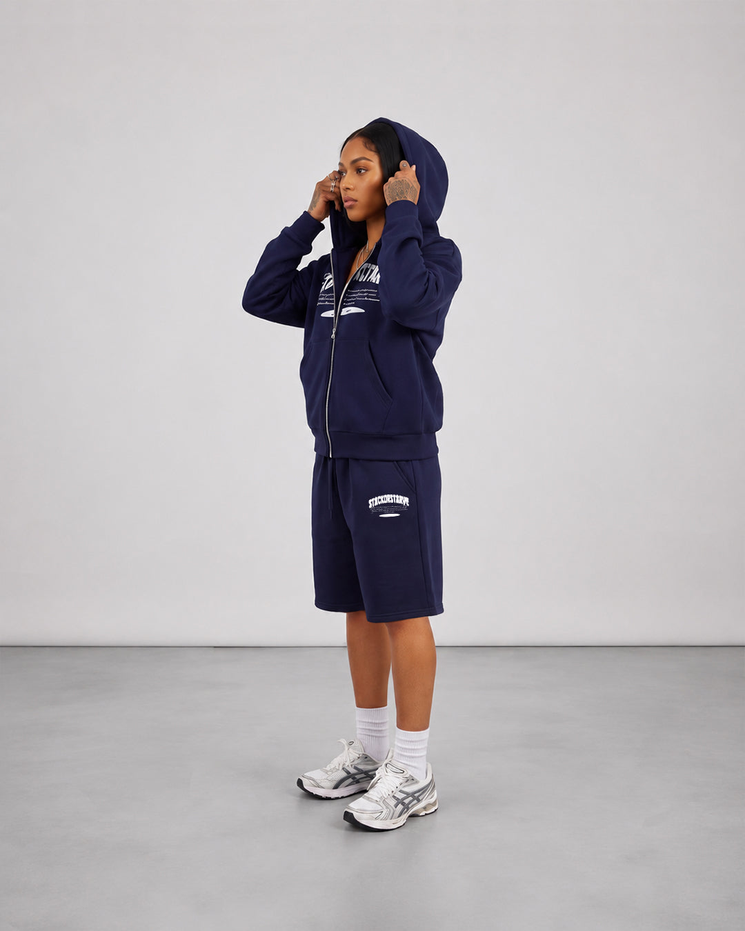 Signature Hoodie And Shorts Set