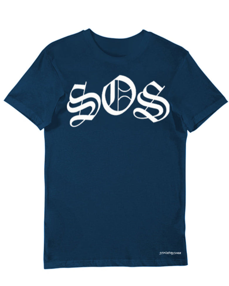 S.O.S Navy Blue T-shirt