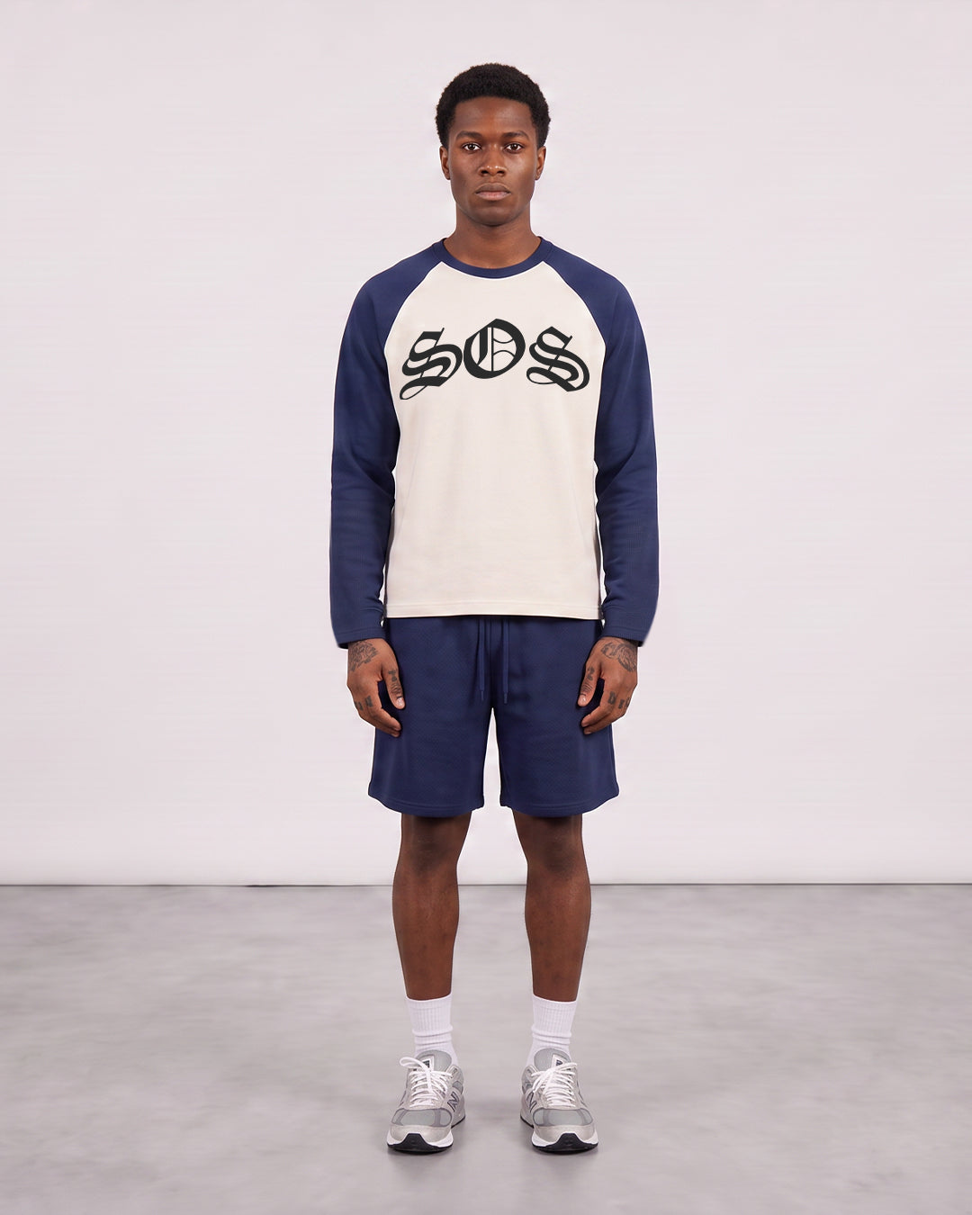 Long Sleeve SOS Two Tone T-shirt